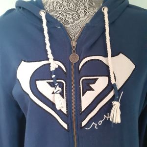 ROXY navy blue sweater w zipper